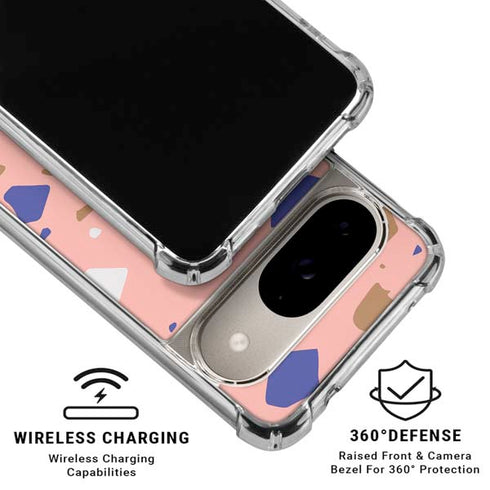 Pink Terrazzo Google Pixel 10 Clear Case